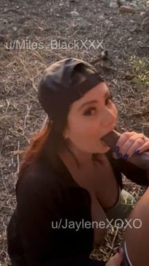 Swallowing a BBC on a hiking trail while people were passing by on the other side of the bushes and my fiance kept lookout