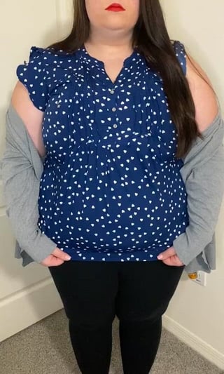 My work clothes hide my humongous boobies