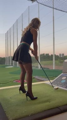 Golfing in pantyhose