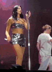 Dua Lipa teasing on stage