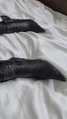 Only boots and leather clothes... no underwear