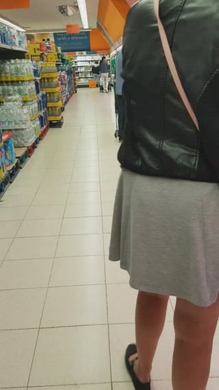 Proving i am not wearing panties in the supermarket
