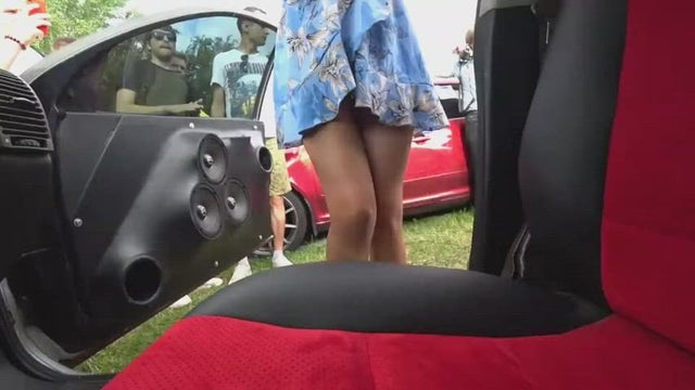 Upskirted by bass (better to watch w/o sound)