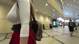 Monstrous booba japanese girl gf lady running ( boing boing )
