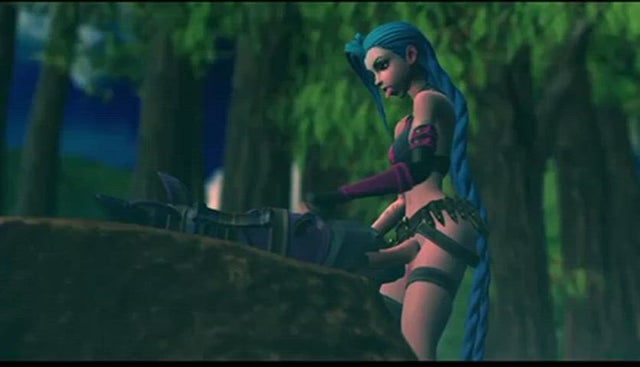 Futa jinx gets cut in half and self fuck (reupload)(with sound)