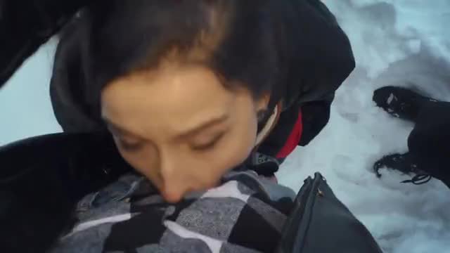 It's never to cold for the skanks to share a sperm shot! Happy winter!