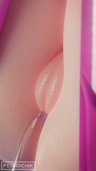 Widowmaker playing with D.Va's lips, (Fennochik)