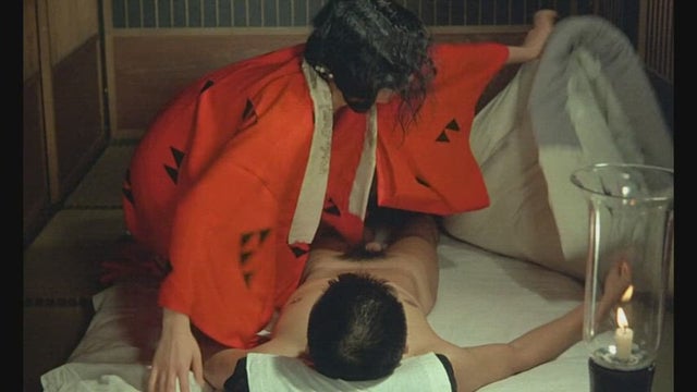 Eiko Matsuda tries to ride him again in 'In the Realm of the Senses' ('Ai no korda', 1976)
