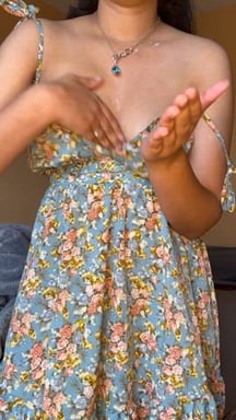 My daily routine includes some care and appreciation for my boobies  (f)