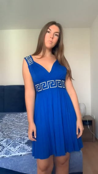 Blue dress for date night