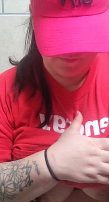 Im waiting for you in the bathroom.. come shoce me against the wall and fuck me like you mean it